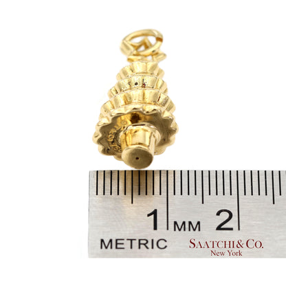 Tiffany & Co. 18K 750 Yellow Gold Rainbow Gemstone Christmas Tree Charm Pendant