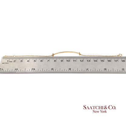 Tiffany & Co. Vintage 18K(750) Solid Yellow Gold T Smile Bracelet
