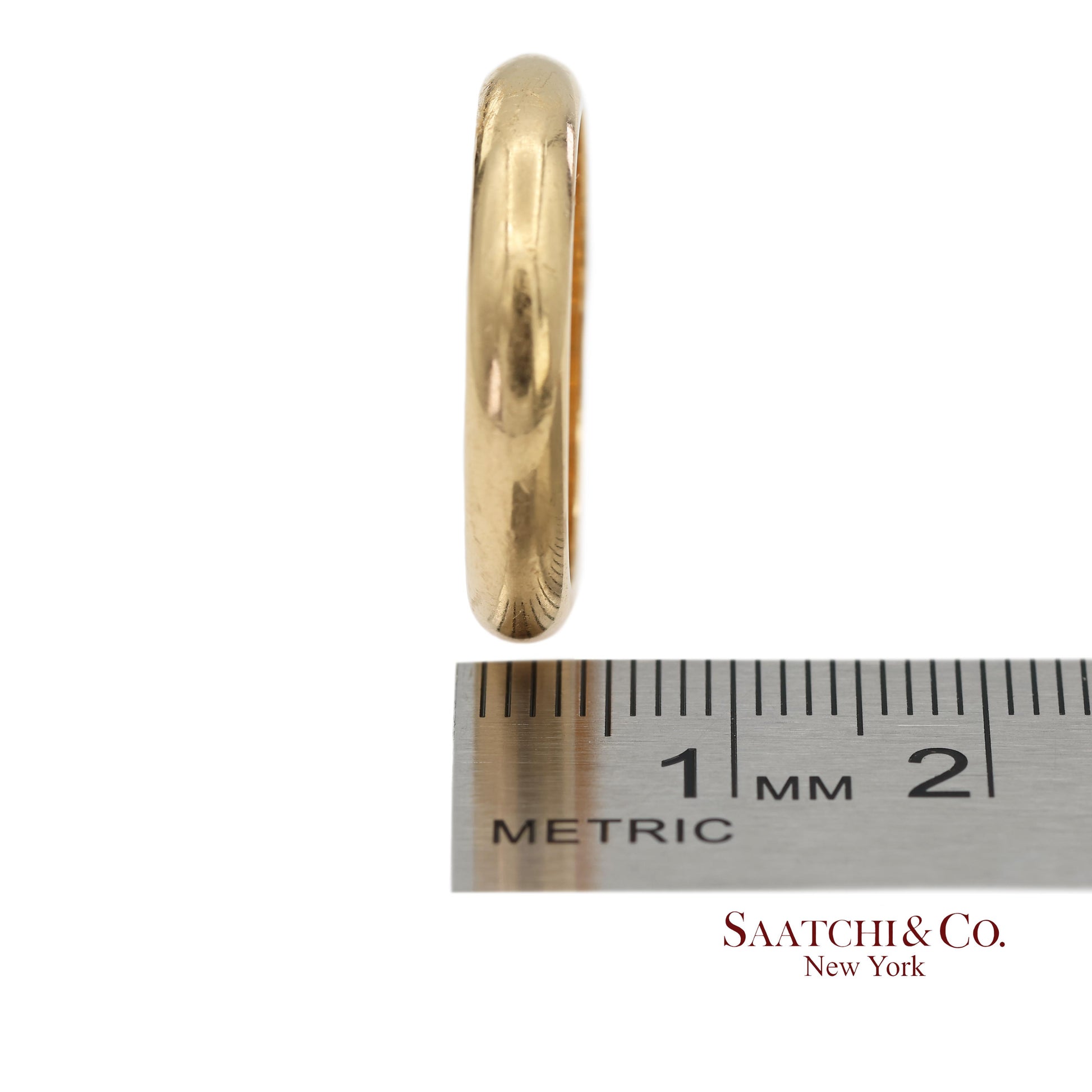 18K 750 Solid Yellow Gold Cartier Band Ring