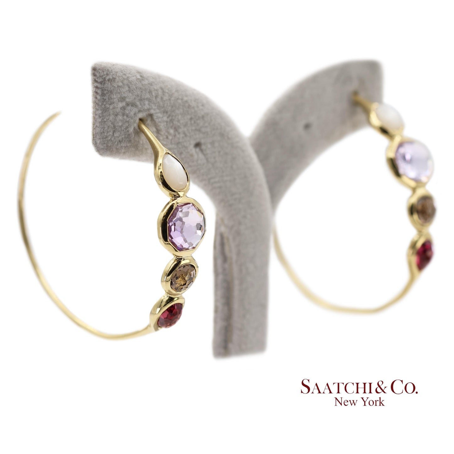 Vintage 18K 750 Solid Yellow Gold IPPOLITA Hoop Earrings