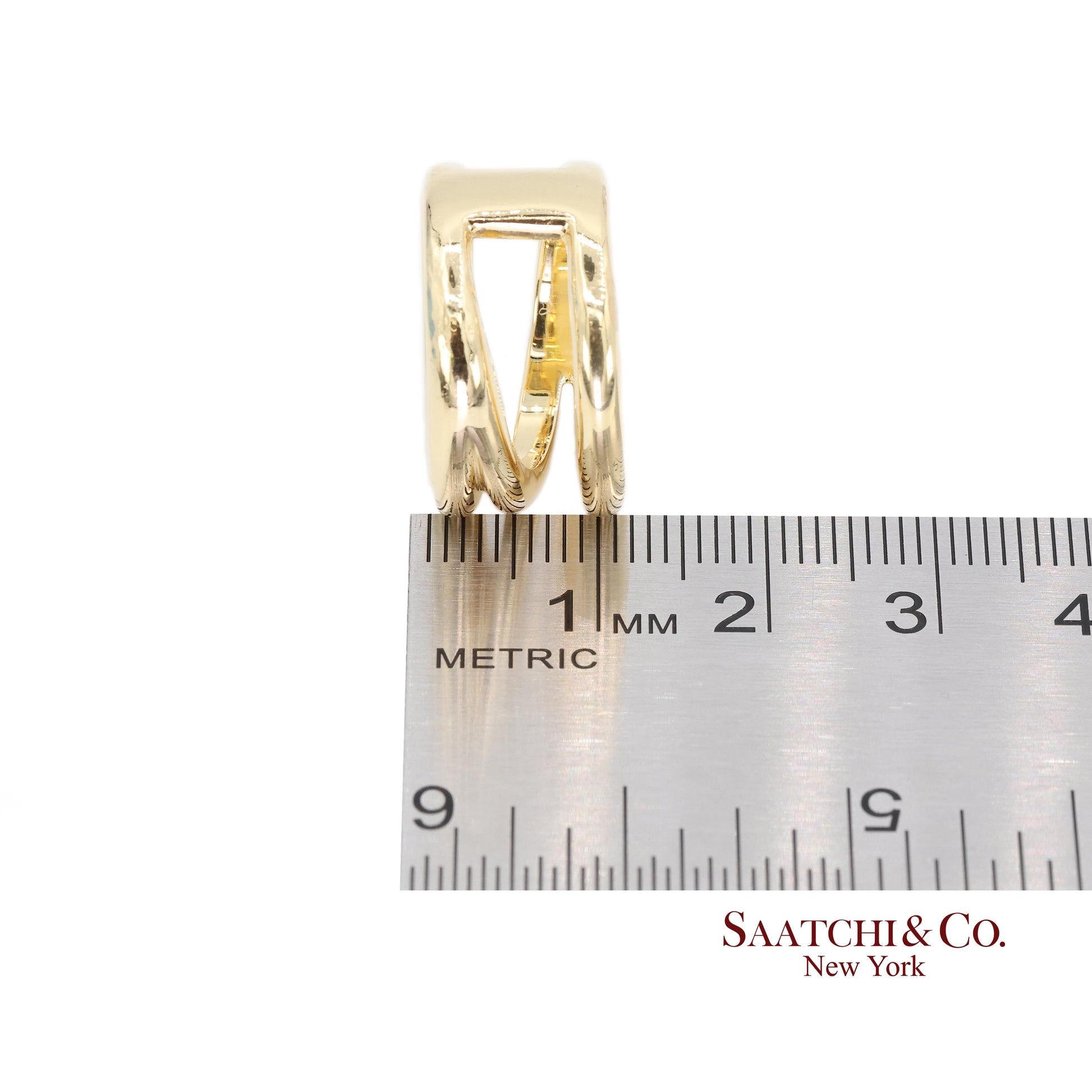 TIFFANY & Co. 18K Gold Diagonal Ring 5.5 Yellow Gold