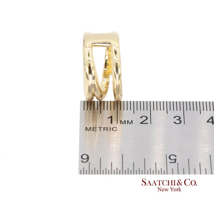 TIFFANY & Co. 18K Gold Diagonal Ring 5.5 Yellow Gold