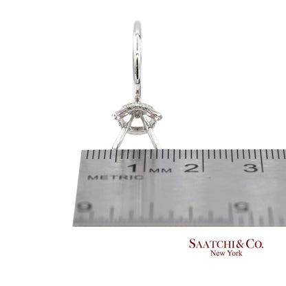 18K(750) White Gold Natural Brilliant Diamond Mounting Ring