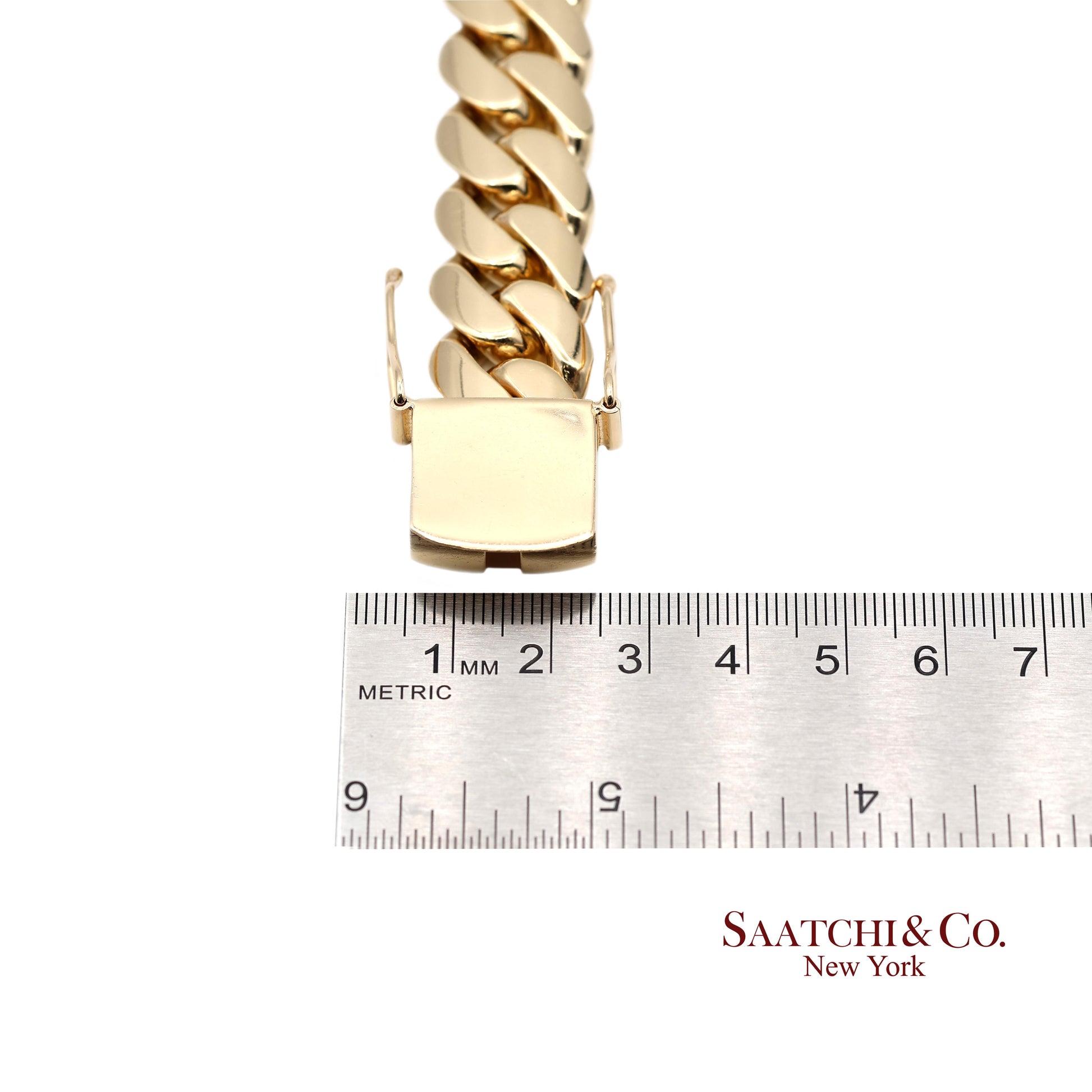 14K(585) Solid Yellow Gold Cuban Link Chain Necklace