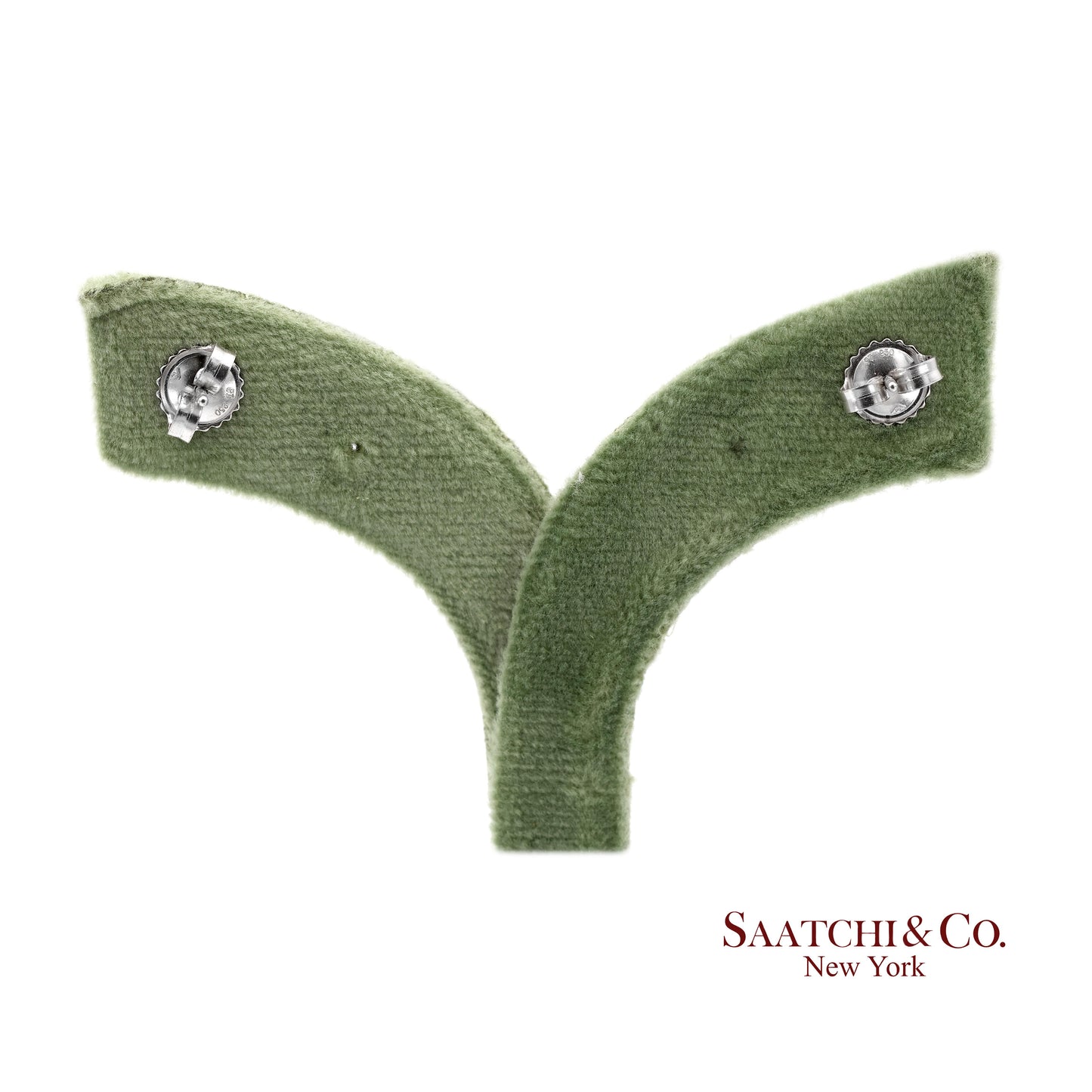 Platinum 950 Natural Diamond Stud Earrings