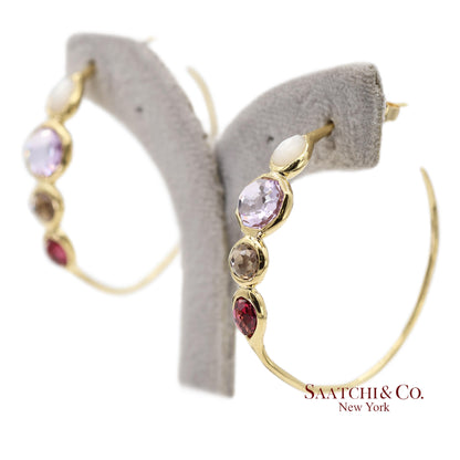 Vintage 18K 750 Solid Yellow Gold IPPOLITA Hoop Earrings