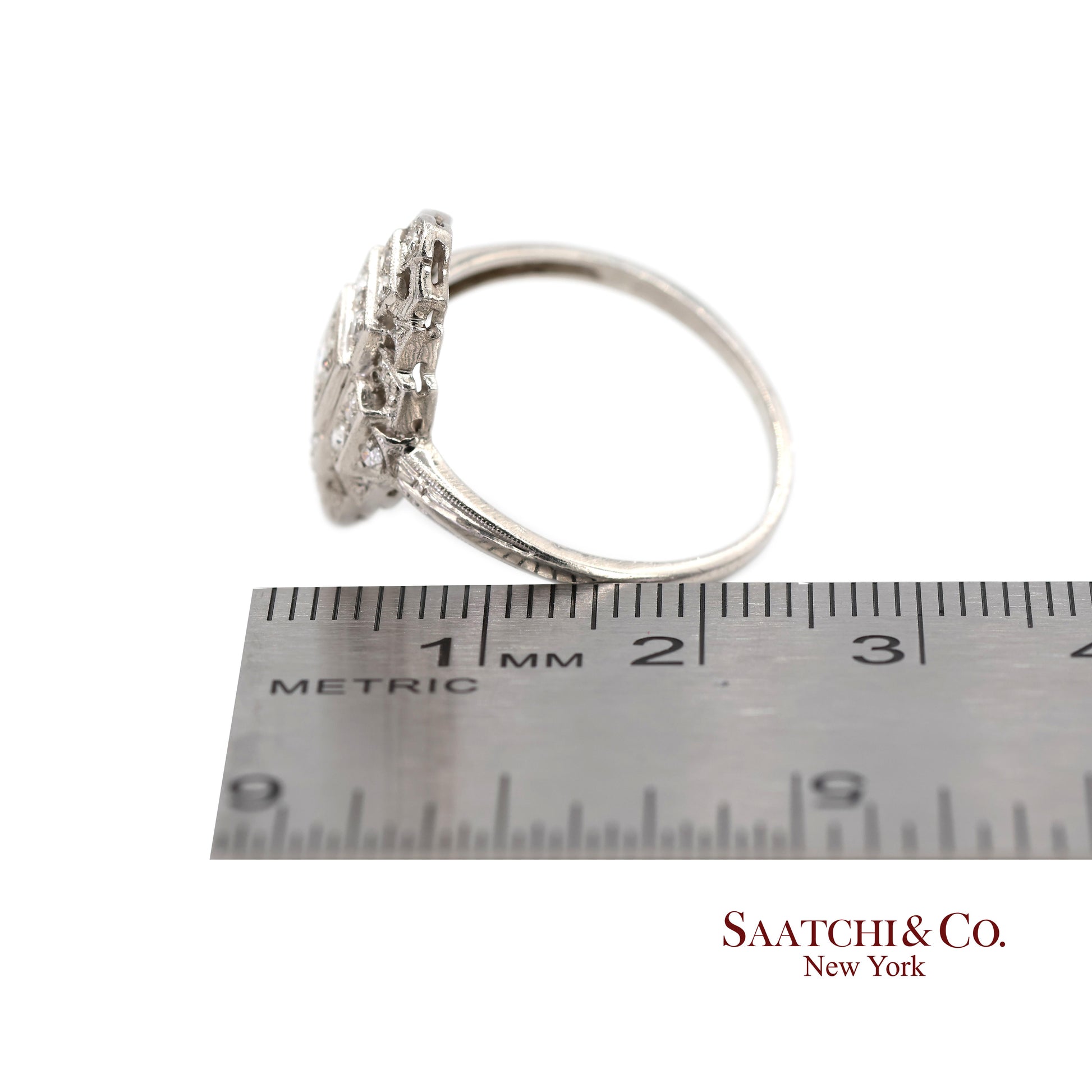 Vintage Platinum (950) Natural Diamond Old Cut Ring