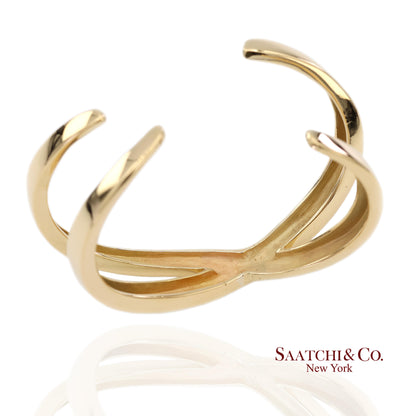 Tiffany & Co. 18K(750) Solid Yellow Gold Paloma Picasso Cuff Bangle Bracelet
