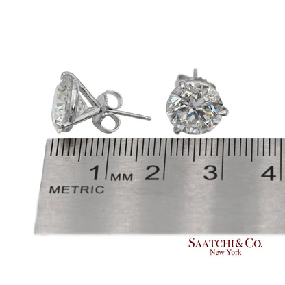 Platinum 950 Natural Diamond Stud Earrings