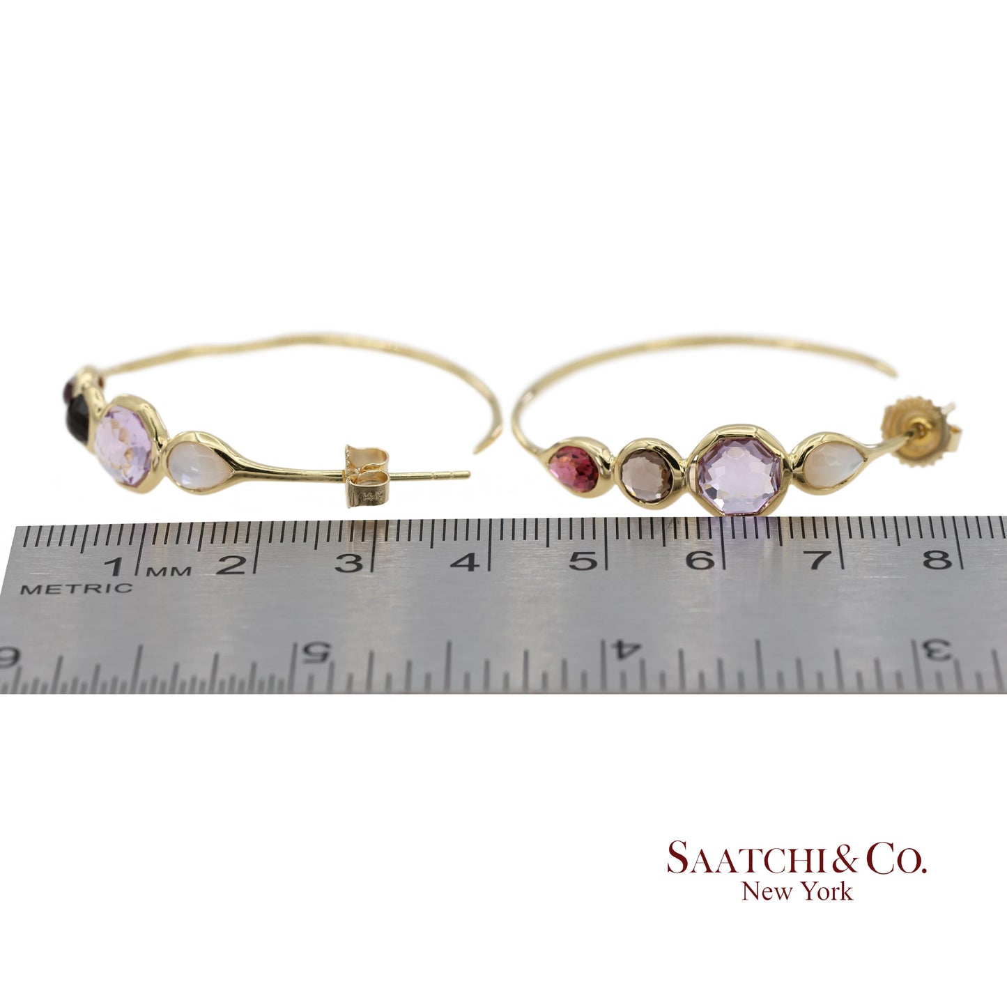 Vintage 18K 750 Solid Yellow Gold IPPOLITA Hoop Earrings