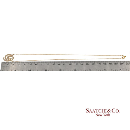 Brand New 18K Solid Yellow Gold Necklace With Raha Pendant
