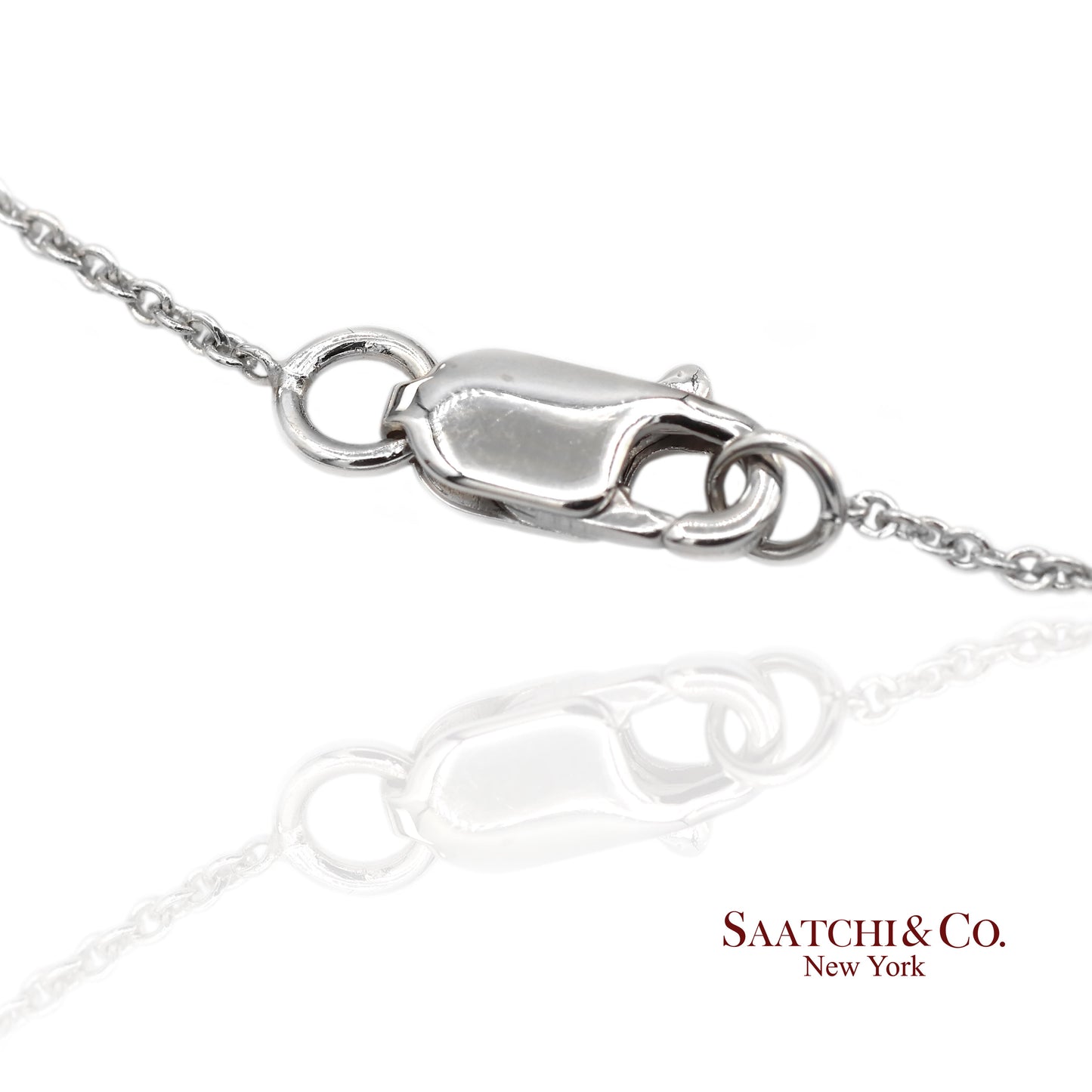 18K(750) White Gold Natural Diamond Pendant Necklace with Chain