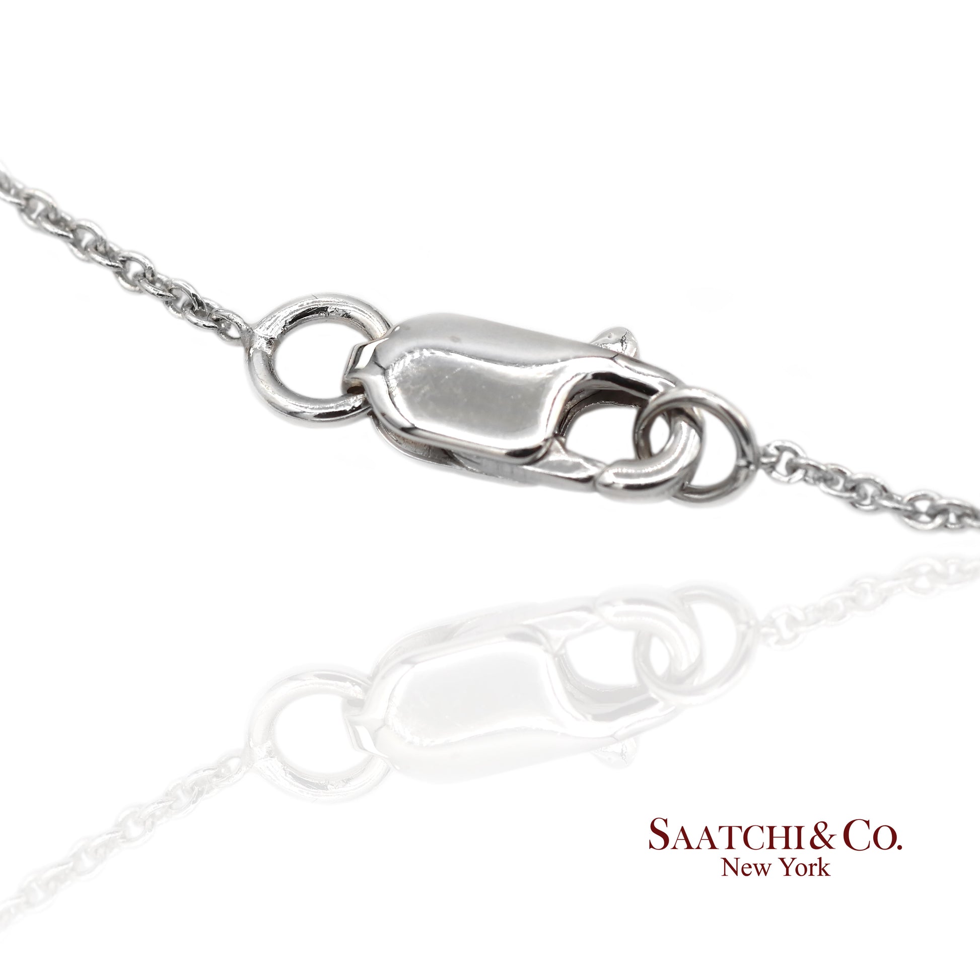 18K(750) White Gold Natural Diamond Pendant Necklace with Chain