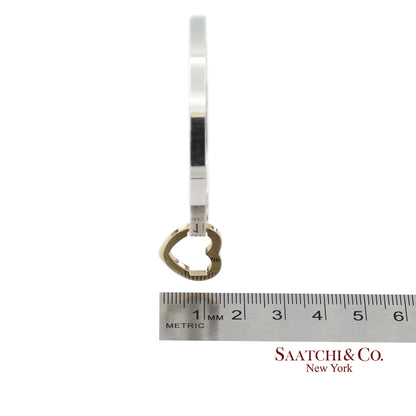 18K(750) Yellow Gold and Tiffany & Co 925 Sterling Silver Heart Bangle Bracelet