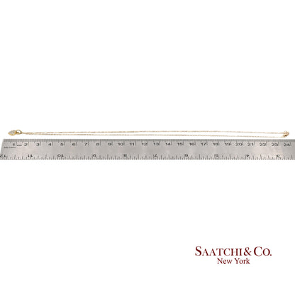 18K Natural Diamond Heart Shape Pendant with 14K Yellow Gold Chain