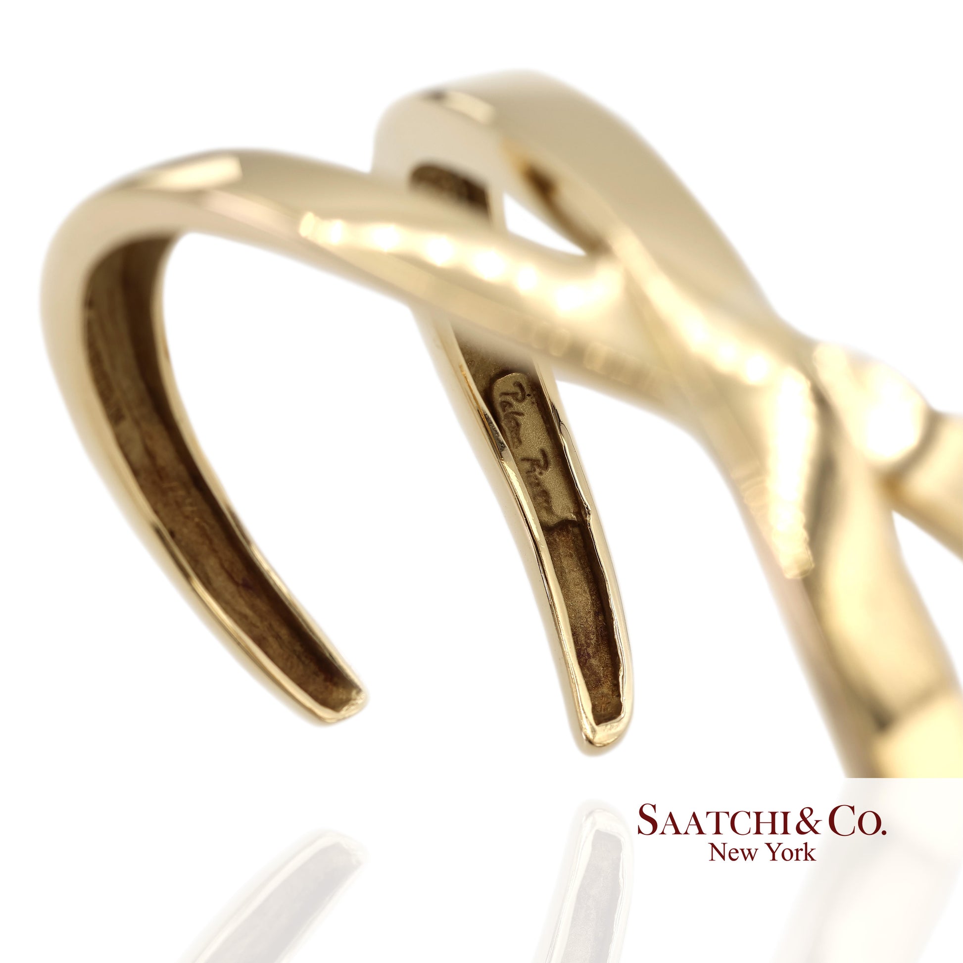 Tiffany & Co. 18K(750) Solid Yellow Gold Paloma Picasso Cuff Bangle Bracelet