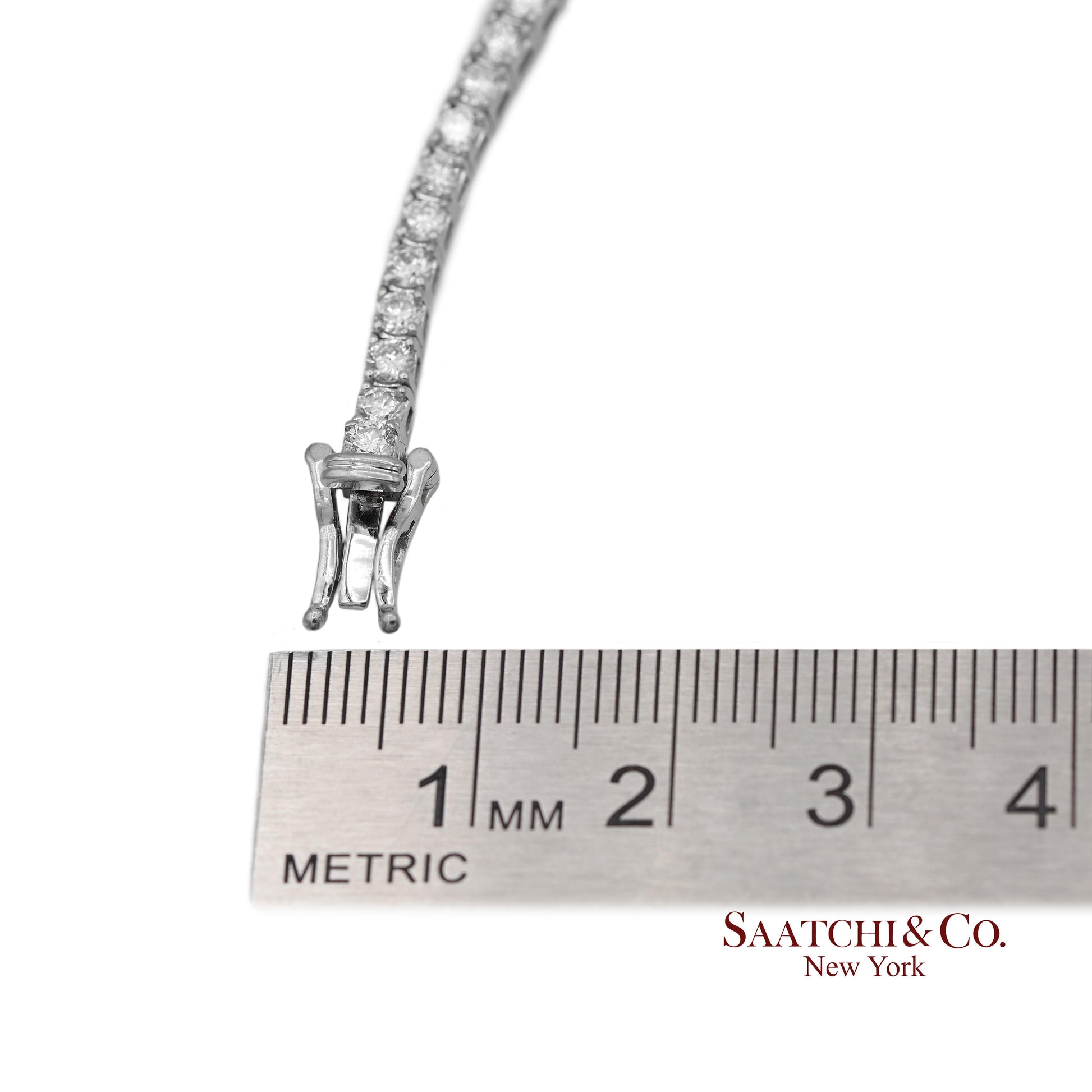 14K(585) White Gold Lab Diamond (CVD) Tennis Bracelet Size 8.5 inch
