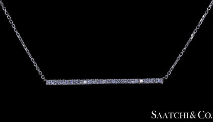 14K (585) White Gold - Natural VVS Diamond: Stunning Pendant With Chain