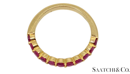 14K Yellow Gold Ring with 0.60 Ct Natural Ruby  Size 7 2.8 grams