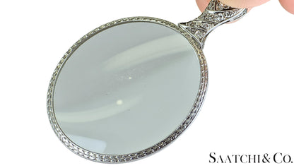 Vintage Platinum (950)- Natural diamond Quizzing/Eye Magnifying glass.