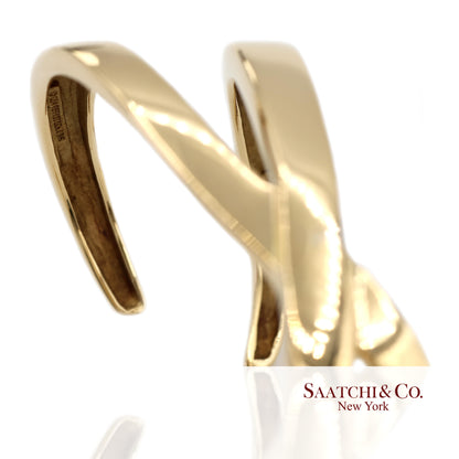 Tiffany & Co. 18K(750) Solid Yellow Gold Paloma Picasso Cuff Bangle Bracelet
