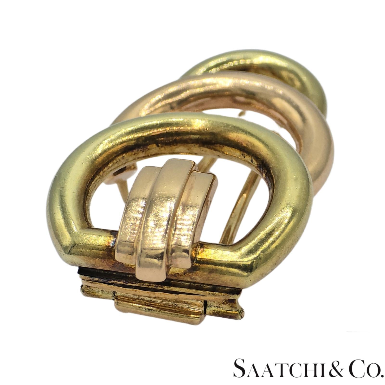 14k (585) Yellow and Rose Gold Vinatge Brooch / Pin