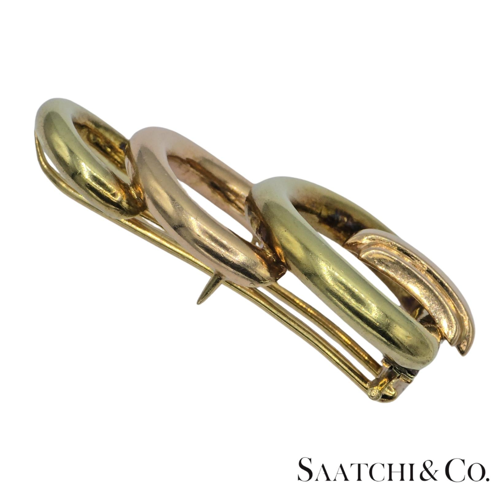 14k (585) Yellow and Rose Gold Vinatge Brooch / Pin