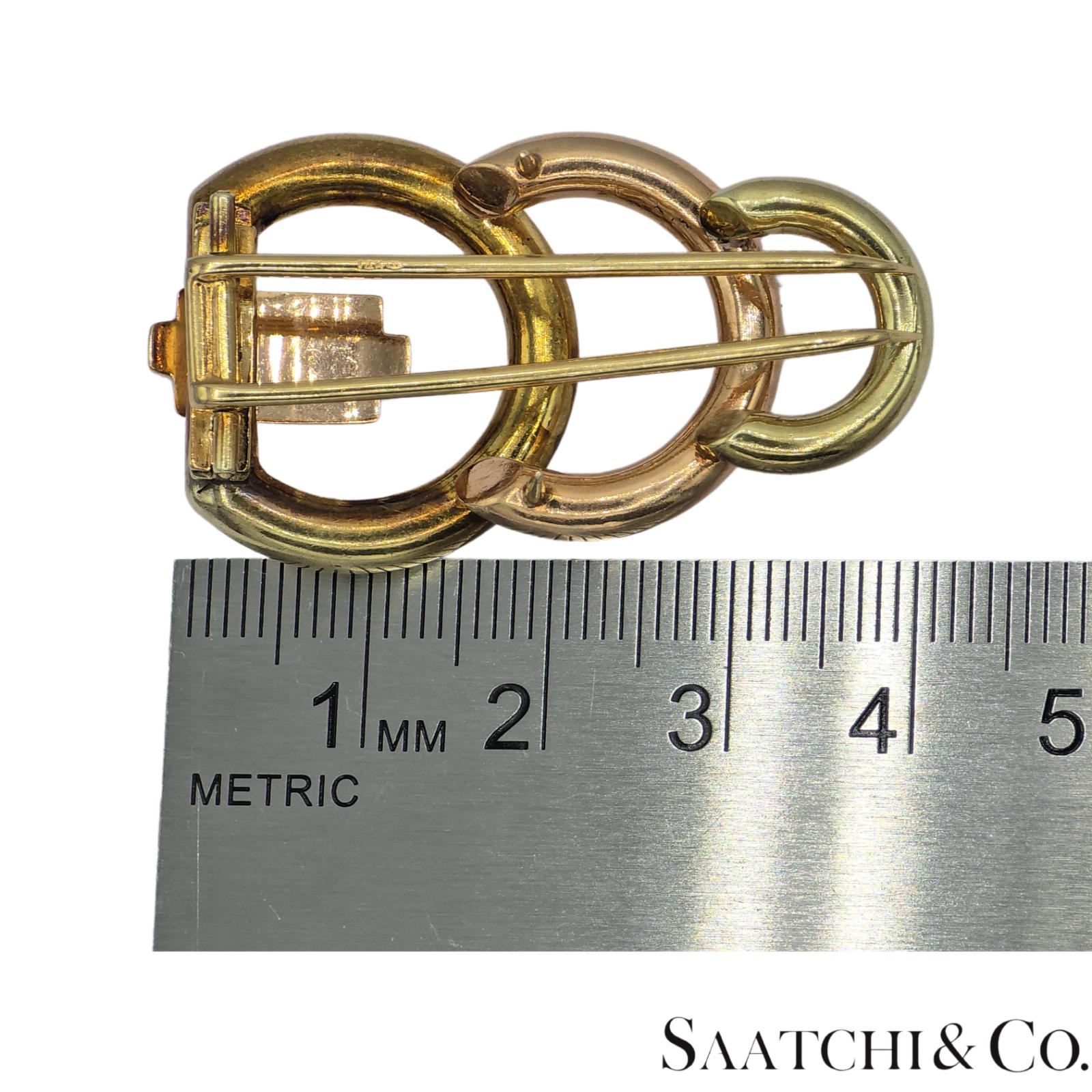 14k (585) Yellow and Rose Gold Vinatge Brooch / Pin