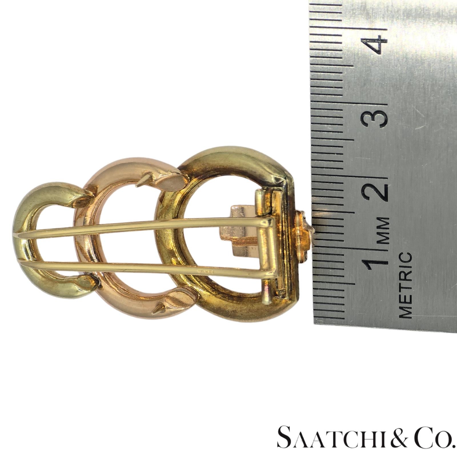 14k (585) Yellow and Rose Gold Vinatge Brooch / Pin