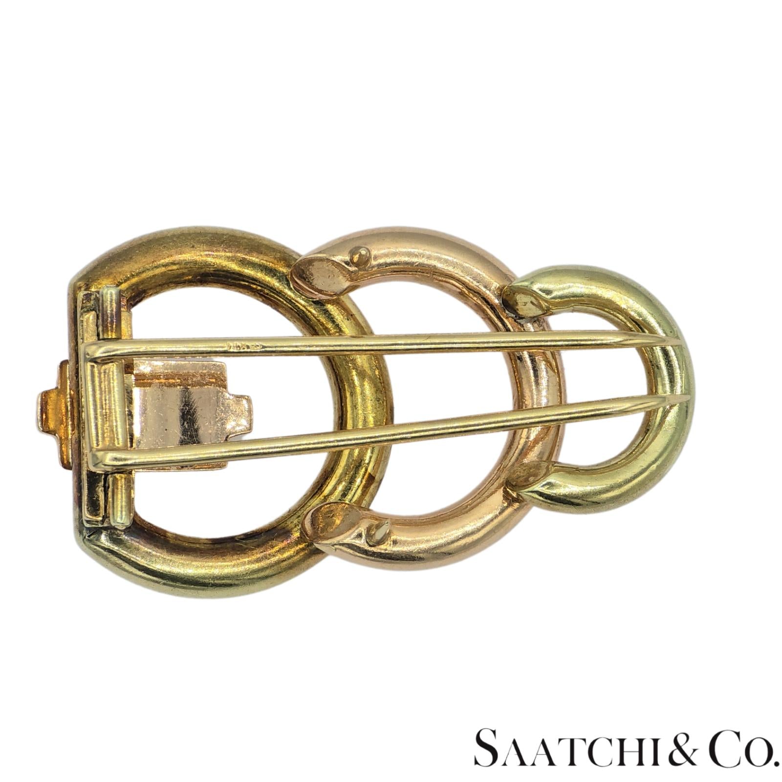 14k (585) Yellow and Rose Gold Vinatge Brooch / Pin
