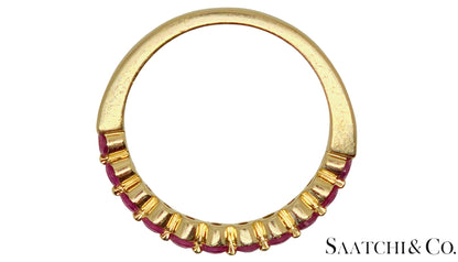 14K Yellow Gold Ring with 0.60 Ct Natural Ruby  Size 7 2.8 grams