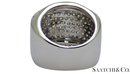 18K (750) White Gold Natural F-G Diamond Color Ring Size 8