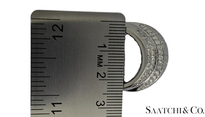18K (750) White Gold Natural F-G Diamond Color Ring Size 8