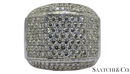 18K (750) White Gold Natural F-G Diamond Color Ring Size 8