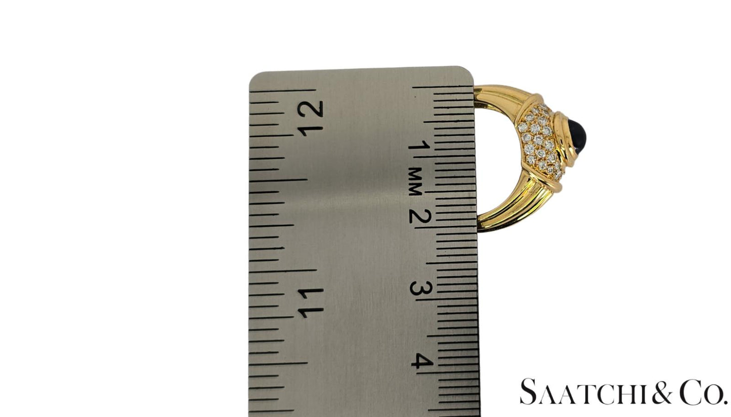 18K (750) Yellow Gold, VVS-VS 0.80 Ct Natural Diamond & 0.7 Ct Sapphire, 8.9gram