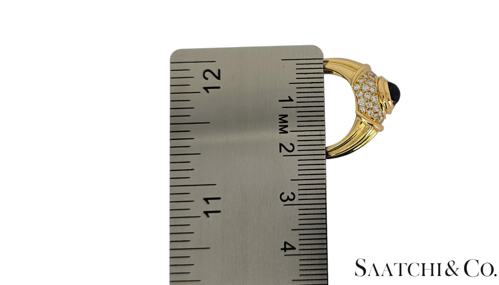 18K (750) Yellow Gold, VVS-VS 0.80 Ct Natural Diamond & 0.7 Ct Sapphire, 8.9gram