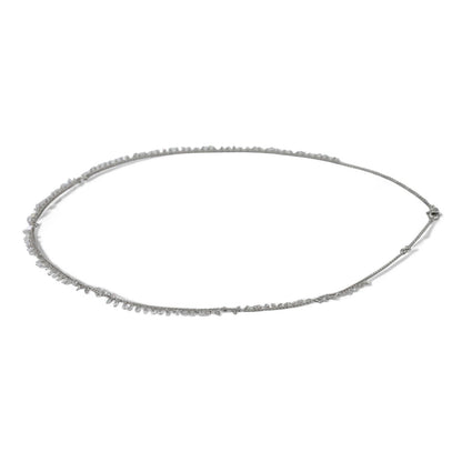 18k (750) White Gold Natural Diamond Chain Necklace