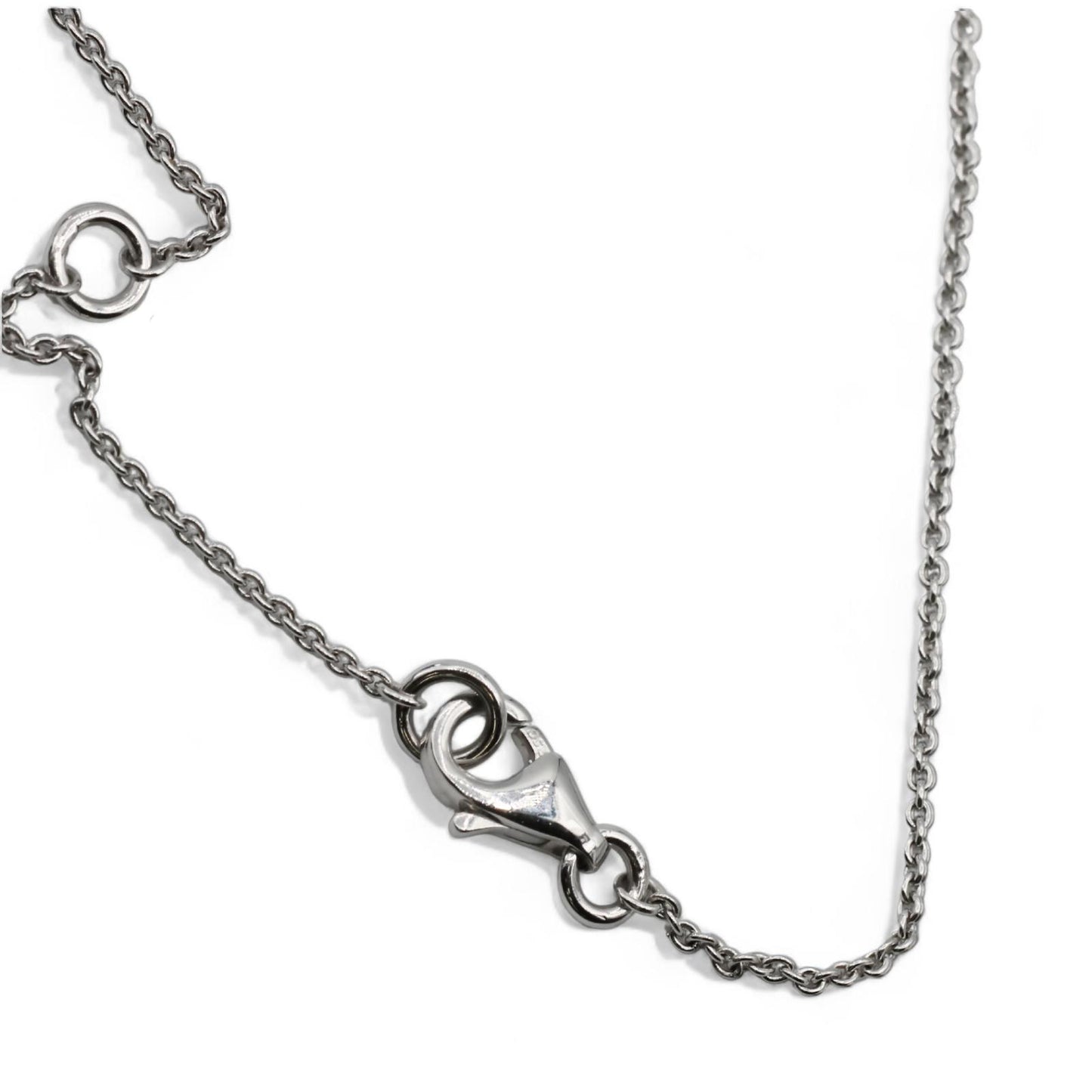 18k (750) White Gold Natural Diamond Chain Necklace