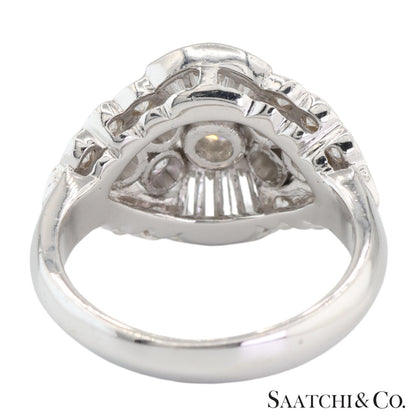 18k (750) White Gold  Natural White Diamond Cocktail Ring