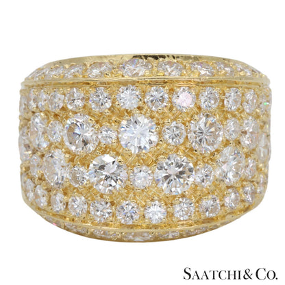 18k (750) Yellow Gold Natural 4.50 Ct Diamond Cocktail Ring