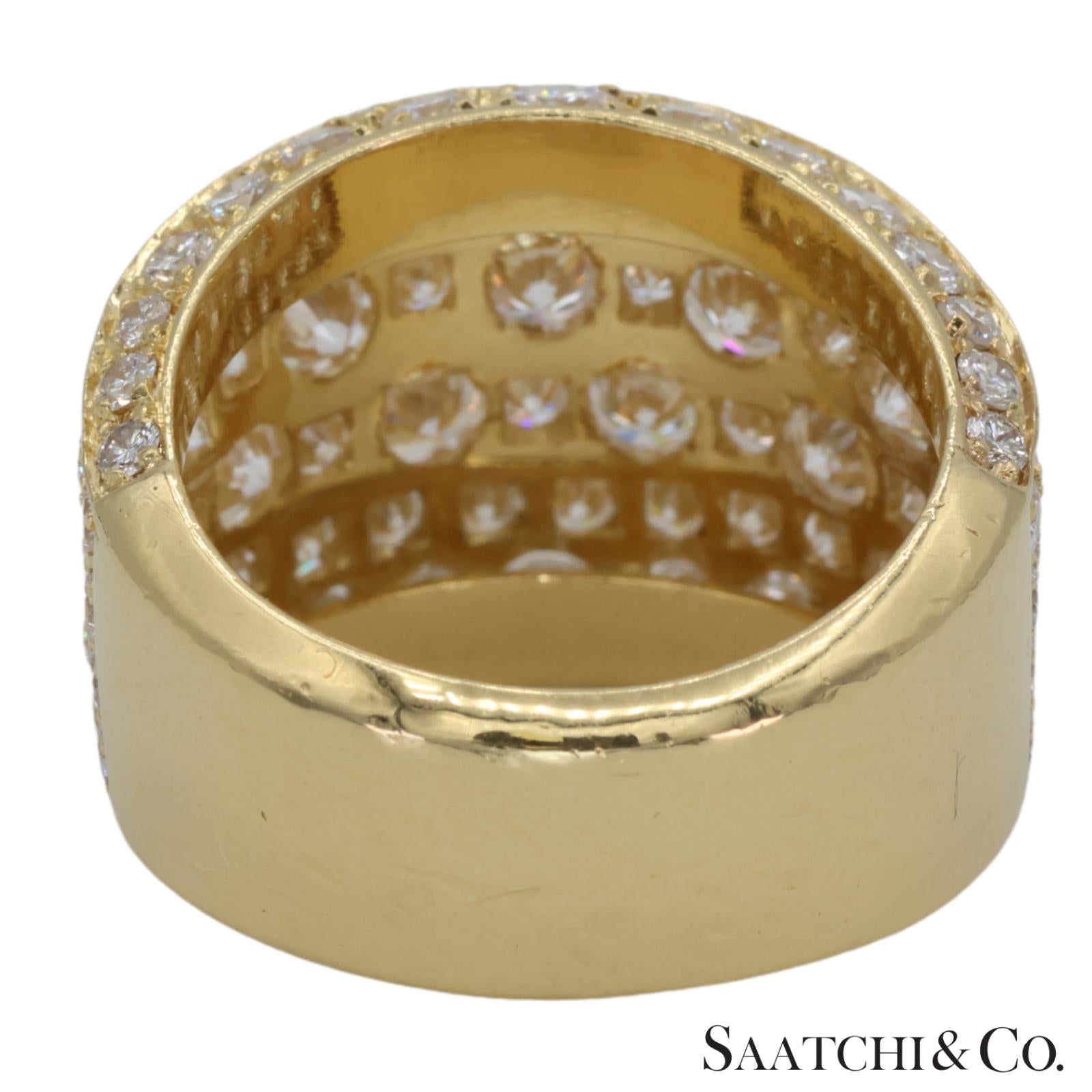 18k (750) Yellow Gold Natural 4.50 Ct Diamond Cocktail Ring