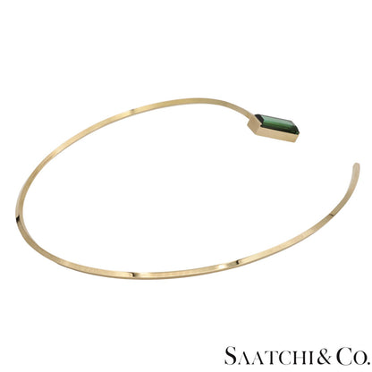 18k (750) Yellow Gold Stylish Tourmaline Necklace