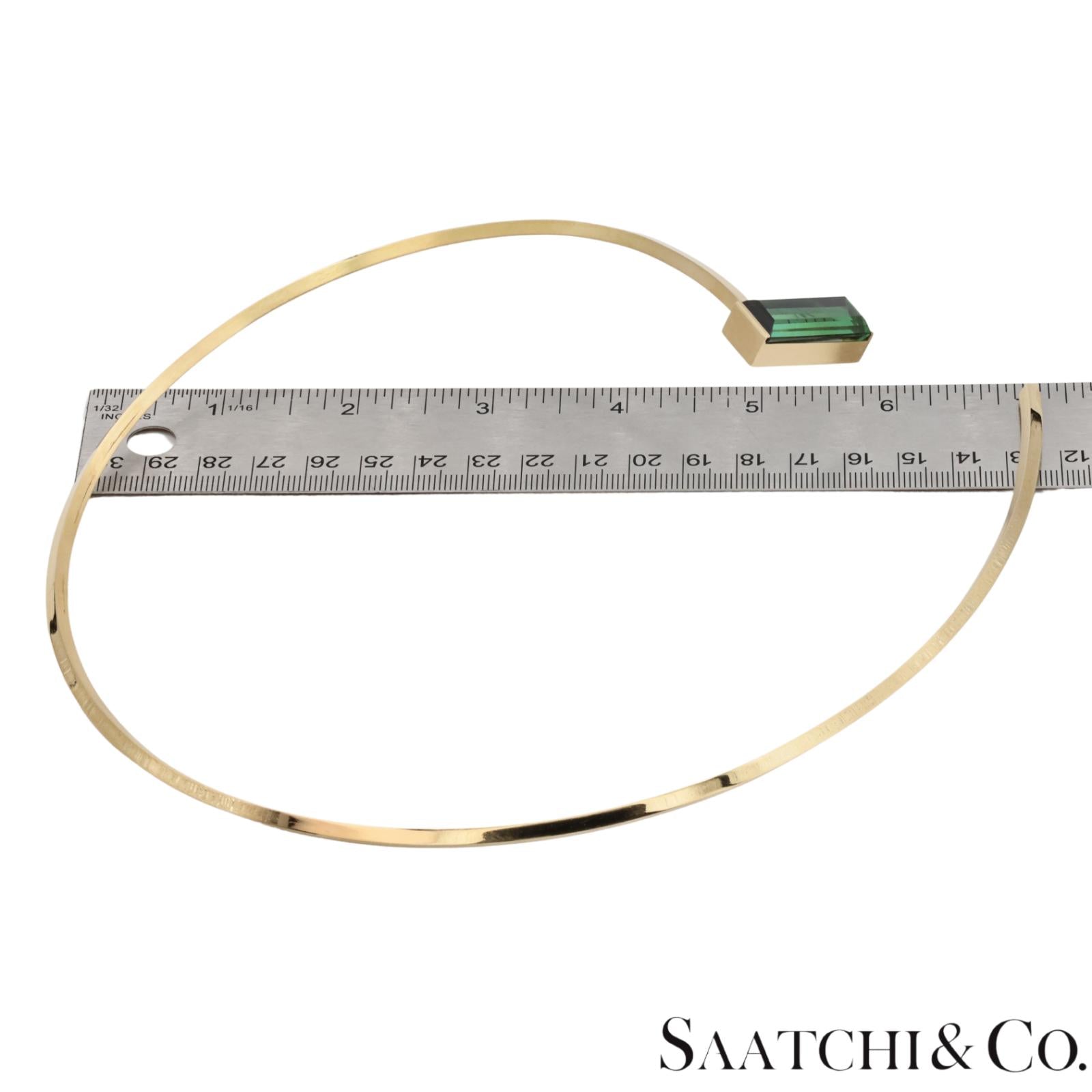 18k (750) Yellow Gold Stylish Tourmaline Necklace
