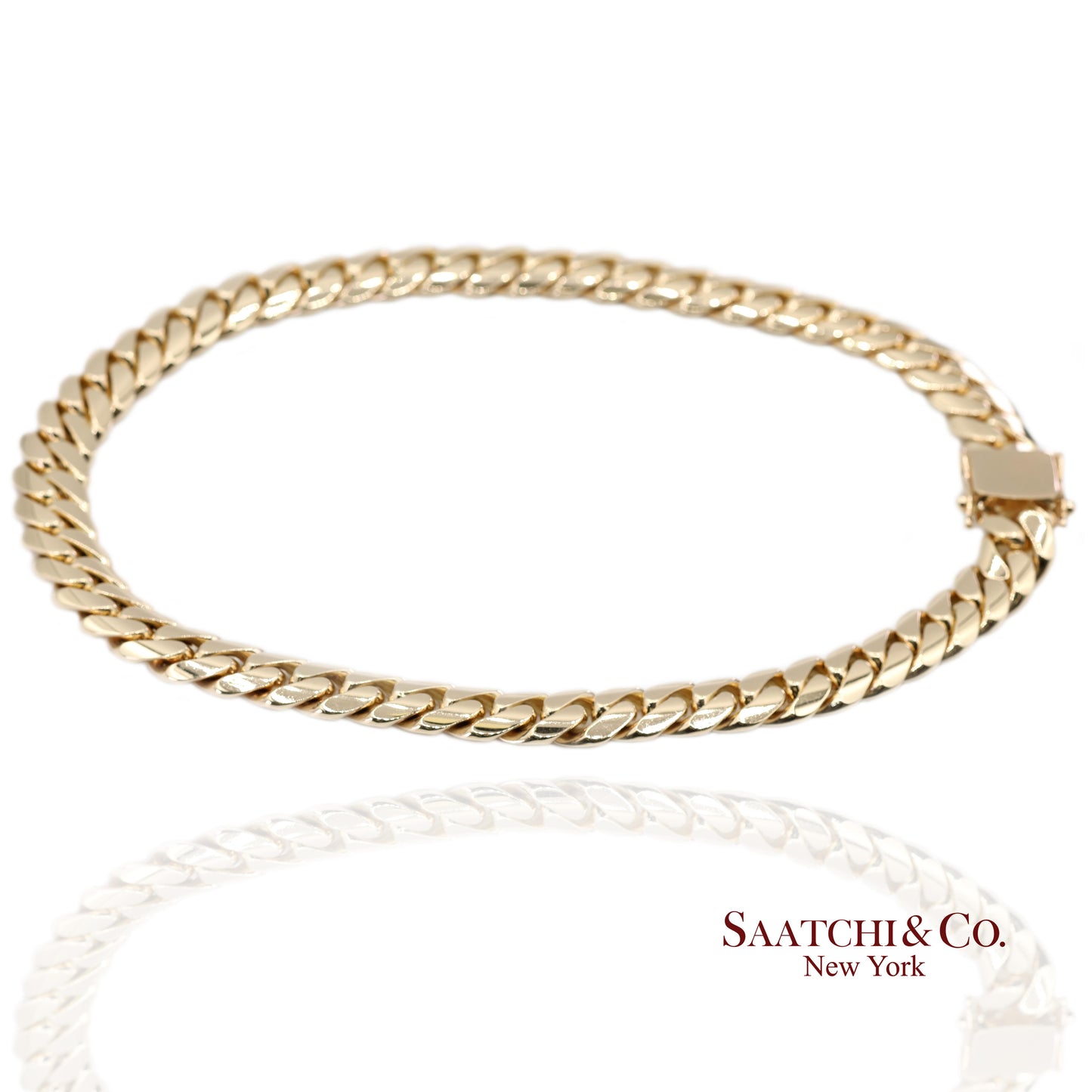 14K(585) Solid Yellow Gold Cuban Link Chain Necklace