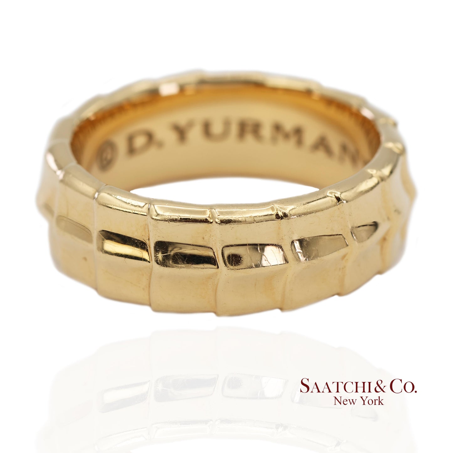 18K (750) Solid Yellow Gold David Yurman Armory Band Ring