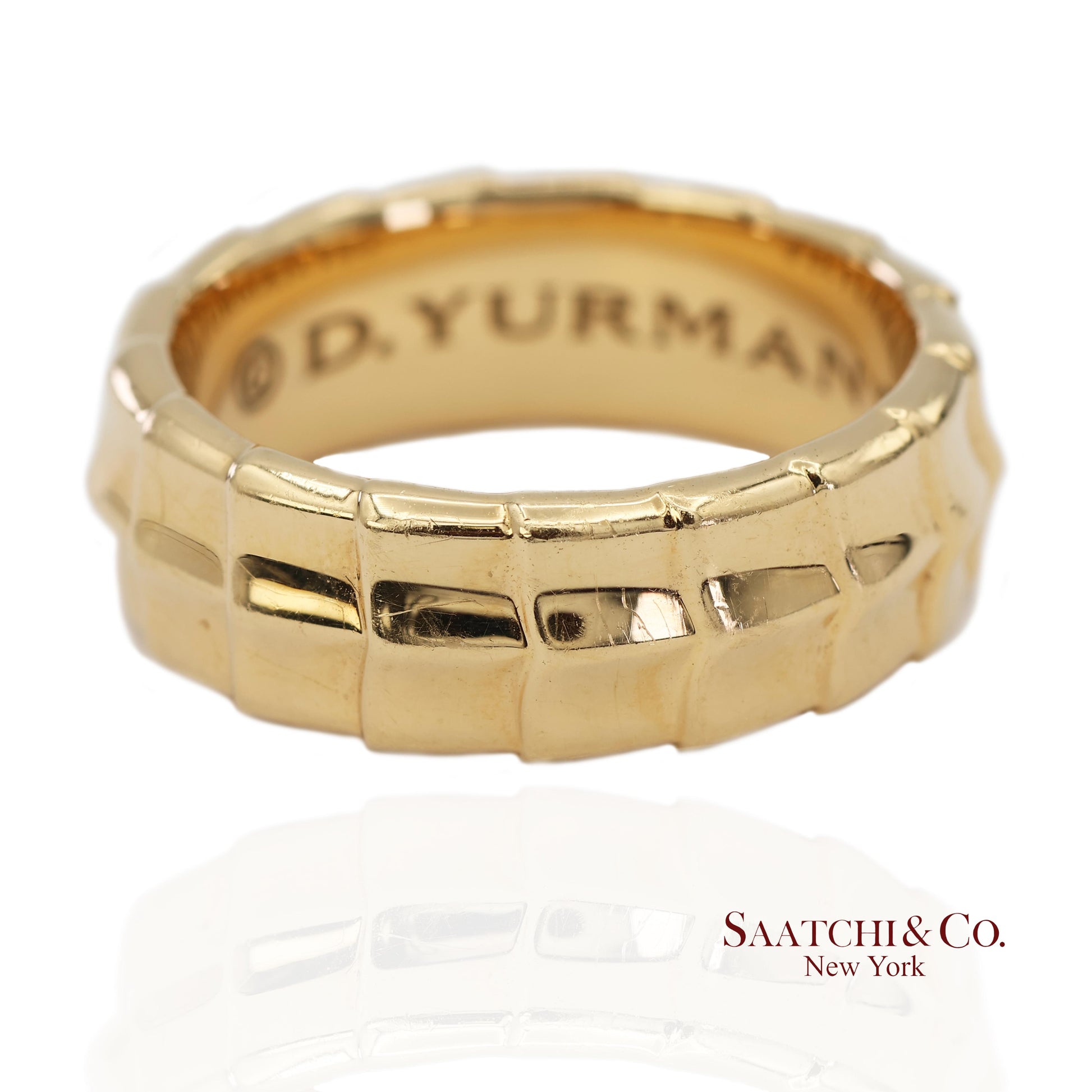18K (750) Solid Yellow Gold David Yurman Armory Band Ring