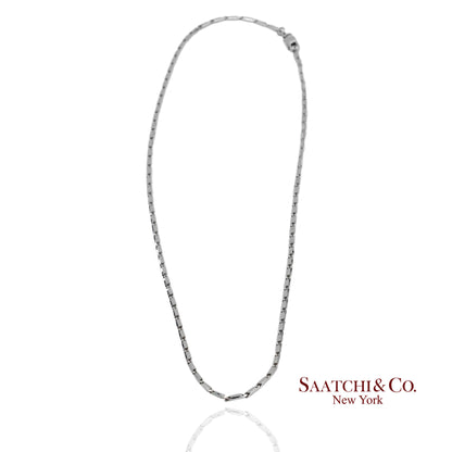 14K(585) Diamond Cut Solid White Gold Chain Necklace