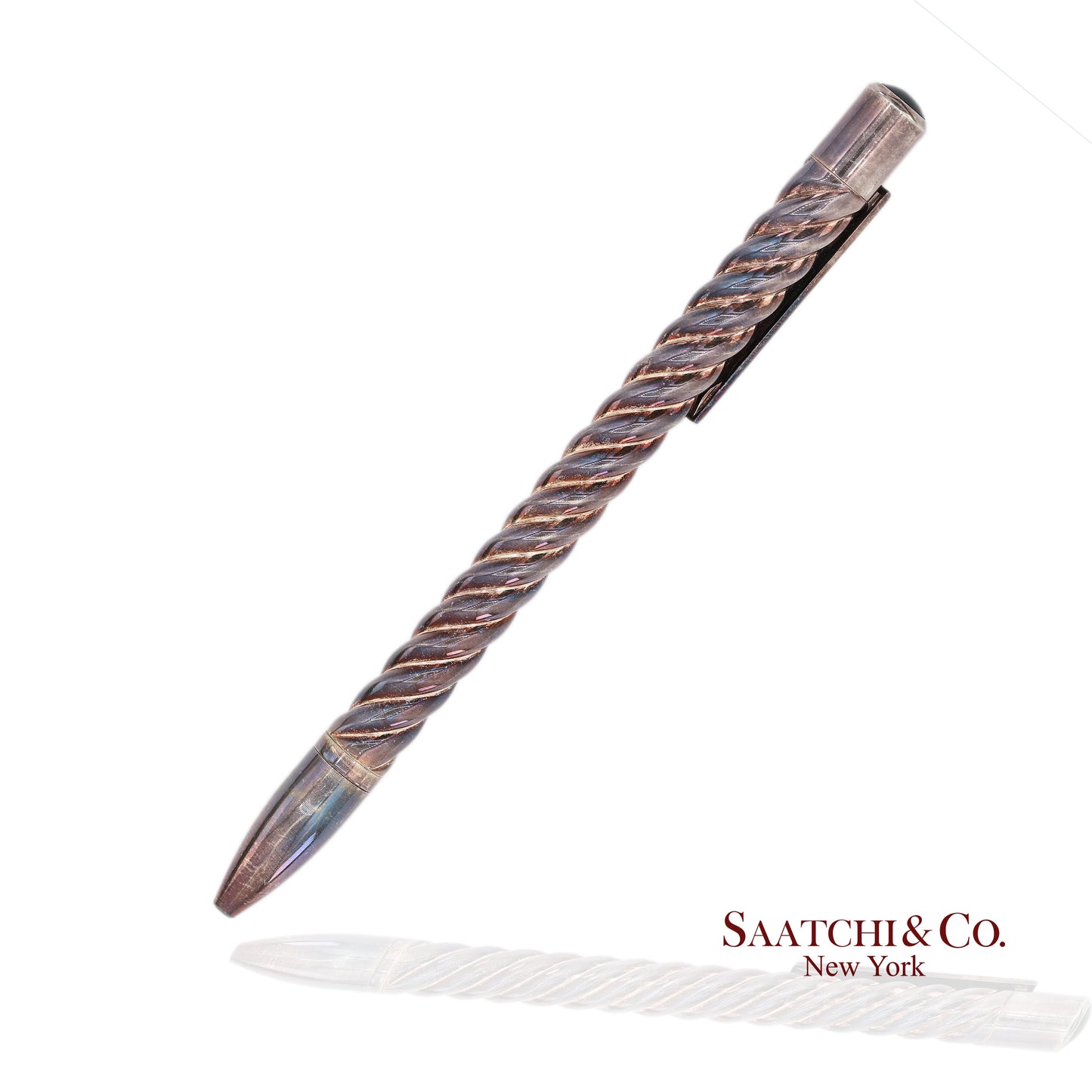 David Yurman Vintage Sterling Silver with Black Onyx Cable Pen