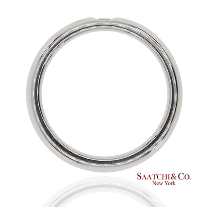 Platinum 950 Harry Winston Natural Single Diamond Band Ring