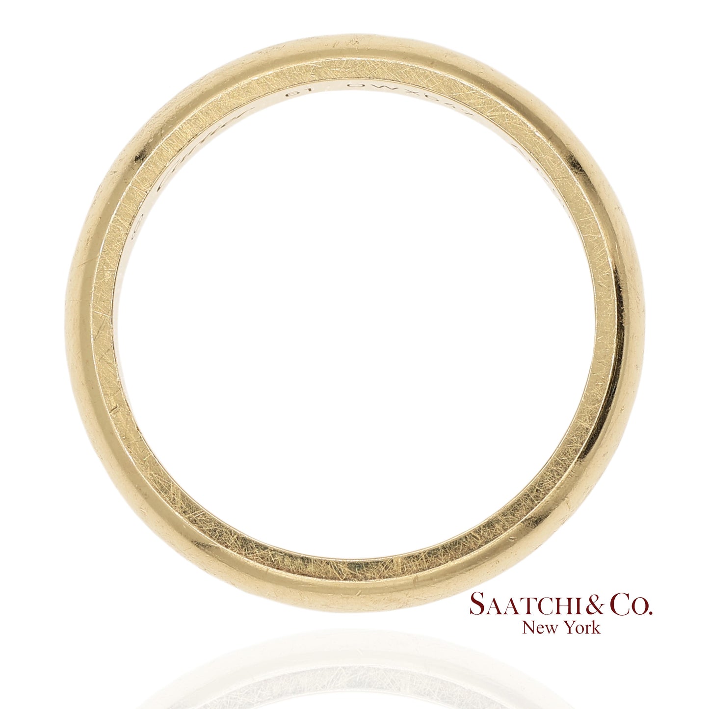 18K 750 Solid Yellow Gold Cartier Band Ring
